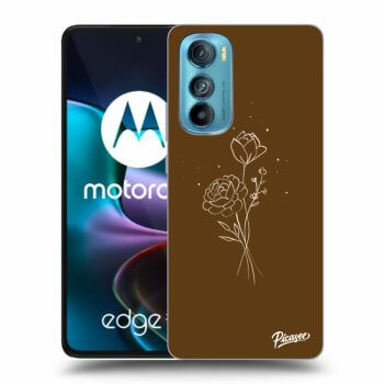 Θήκη για Motorola Edge 30 - Brown flowers