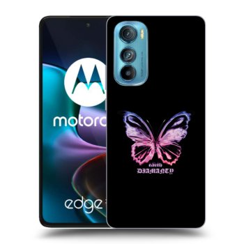 Picasee Μαύρη θήκη σιλικόνης για Motorola Edge 30 - Diamanty Purple