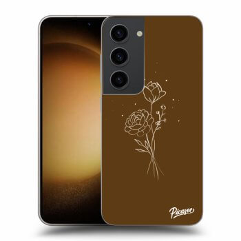 Θήκη για Samsung Galaxy S23 5G - Brown flowers