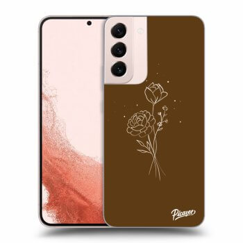 Θήκη για Samsung Galaxy S23+ 5G - Brown flowers