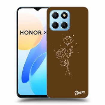 Θήκη για Honor X6 - Brown flowers