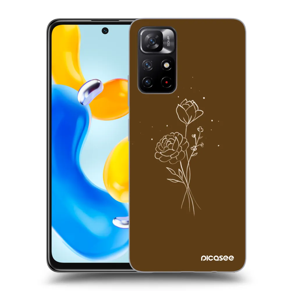 Picasee ULTIMATE CASE για Xiaomi Redmi Note 11S 5G - Brown flowers