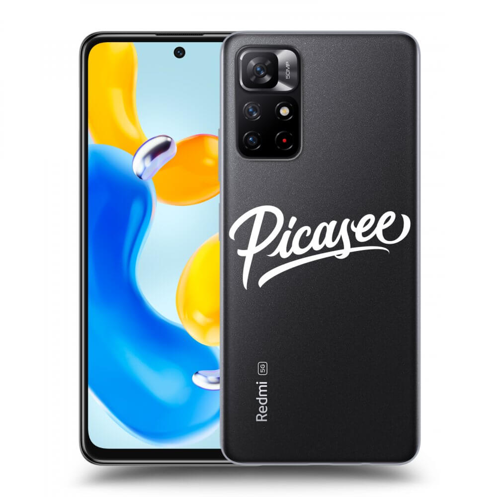 Picasee διαφανής θήκη σιλικόνης Xiaomi Redmi Note 11S 5G - Picasee - old logo - white