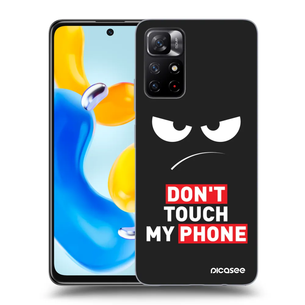 Picasee Μαύρη θήκη σιλικόνης για Xiaomi Redmi Note 11S 5G - Angry Eyes - Transparent