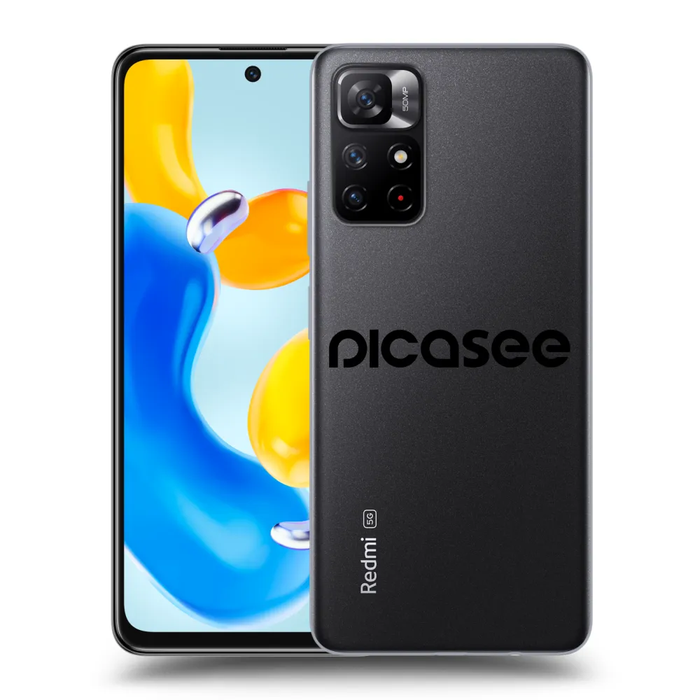 Picasee διαφανής θήκη σιλικόνης Xiaomi Redmi Note 11S 5G - Picasee - new logo - black