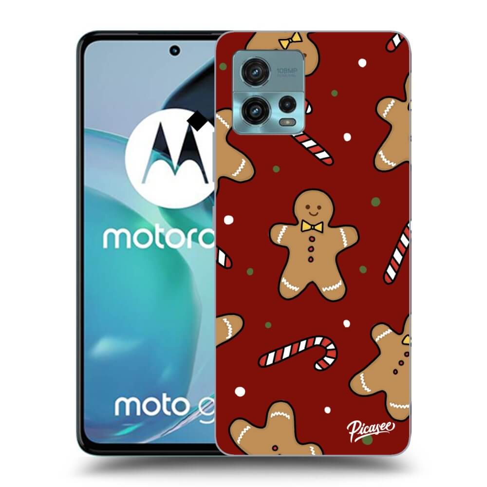 Picasee Μαύρη θήκη σιλικόνης για Motorola Moto G72 - Gingerbread 2