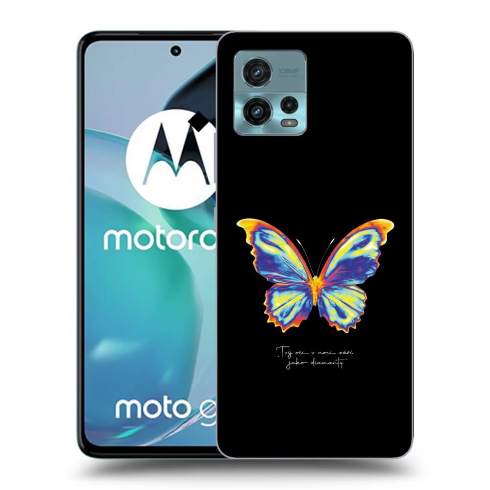 Picasee Μαύρη θήκη σιλικόνης για Motorola Moto G72 - Diamanty Black