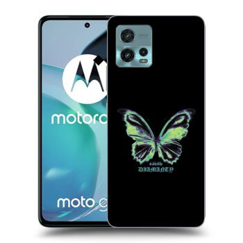 Picasee Μαύρη θήκη σιλικόνης για Motorola Moto G72 - Diamanty Blue