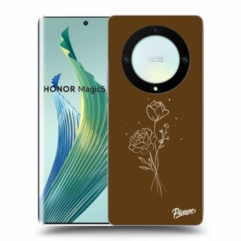 Θήκη για Honor Magic5 Lite 5G - Brown flowers