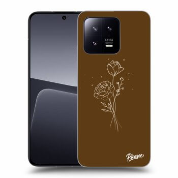 Θήκη για Xiaomi 13 Pro - Brown flowers
