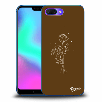Θήκη για Honor 10 - Brown flowers