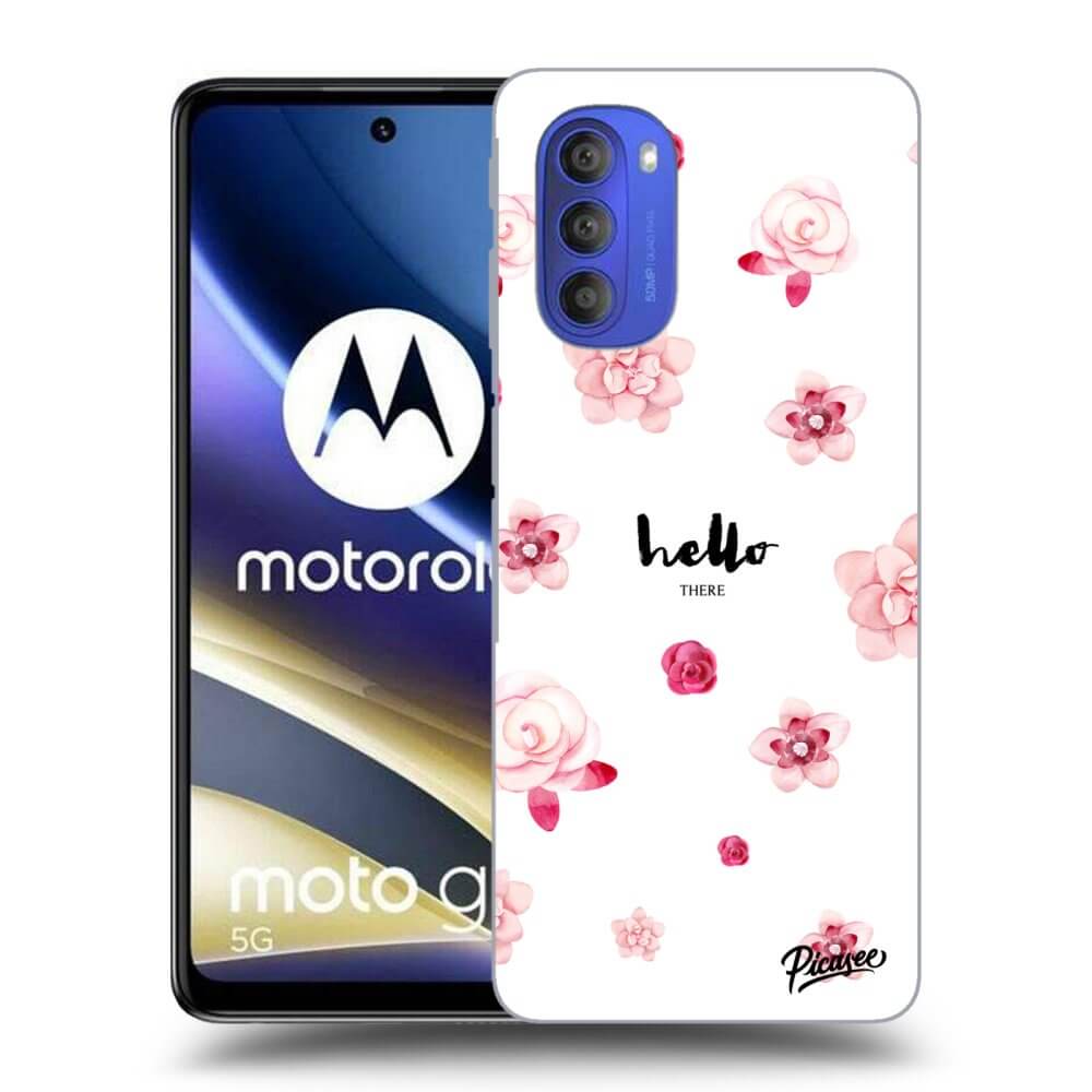 Picasee Μαύρη θήκη σιλικόνης για Motorola Moto G51 - Hello there