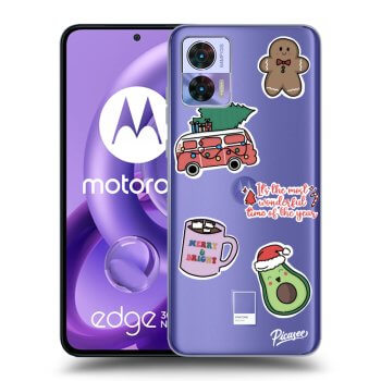 Θήκη για Motorola Edge 30 Neo - Christmas Stickers