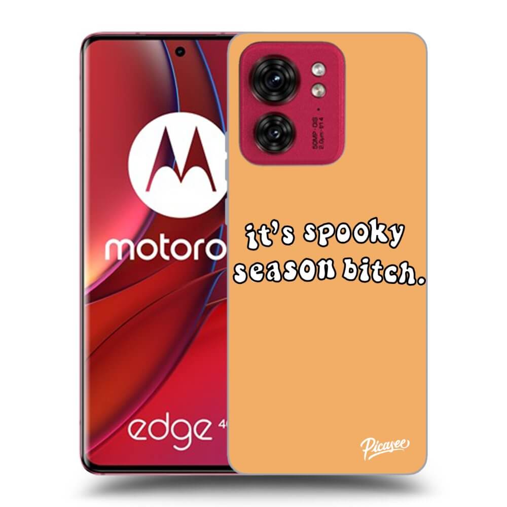 Picasee Μαύρη θήκη σιλικόνης για Motorola Edge 40 - Spooky season