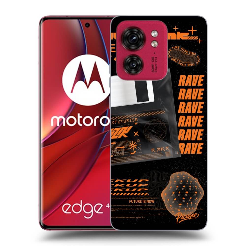 Picasee Μαύρη θήκη σιλικόνης για Motorola Edge 40 - RAVE