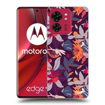 Θήκη για Motorola Edge 40 - Purple Leaf