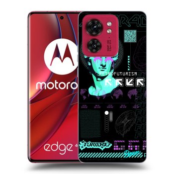 Picasee Μαύρη θήκη σιλικόνης για Motorola Edge 40 - RETRO