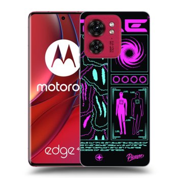 Picasee Μαύρη θήκη σιλικόνης για Motorola Edge 40 - HYPE SMILE