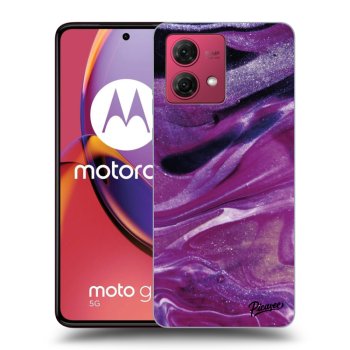 Θήκη για Motorola Moto G84 5G - Purple glitter
