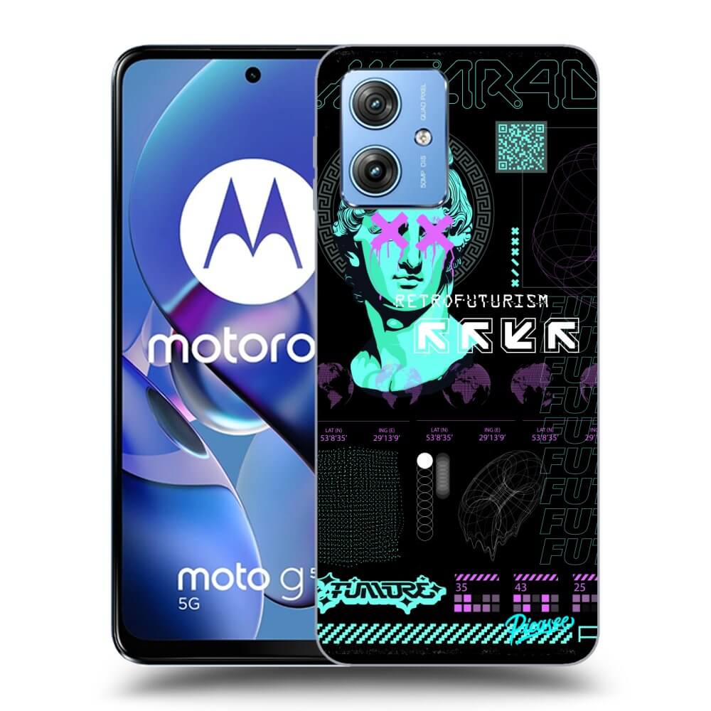 Picasee Μαύρη θήκη σιλικόνης για Motorola Moto G54 5G - RETRO