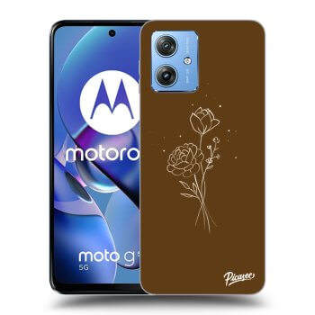 Θήκη για Motorola Moto G54 5G - Brown flowers