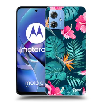 Θήκη για Motorola Moto G54 5G - Pink Monstera