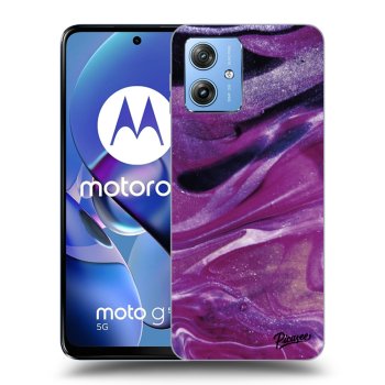 Θήκη για Motorola Moto G54 5G - Purple glitter