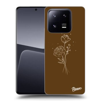 Θήκη για Xiaomi 14 Pro - Brown flowers