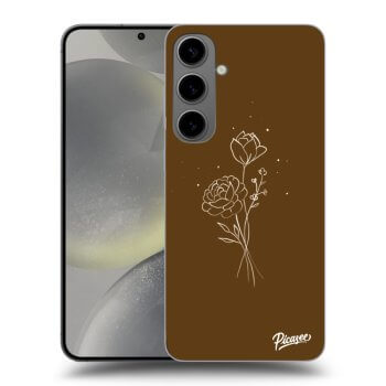 Θήκη για Samsung Galaxy S24+ S926B 5G - Brown flowers