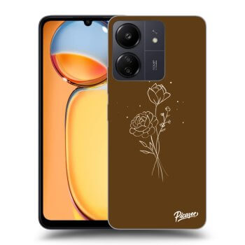 Θήκη για Xiaomi Redmi 13C 4G - Brown flowers