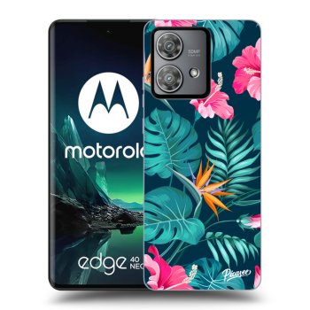 Θήκη για Motorola Edge 40 Neo - Pink Monstera