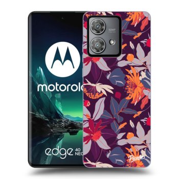 Θήκη για Motorola Edge 40 Neo - Purple Leaf