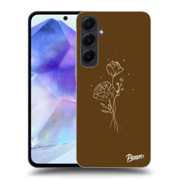 Θήκη για Samsung Galaxy A55 5G A556B - Brown flowers