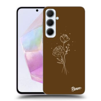 Θήκη για Samsung Galaxy A35 5G A356B - Brown flowers
