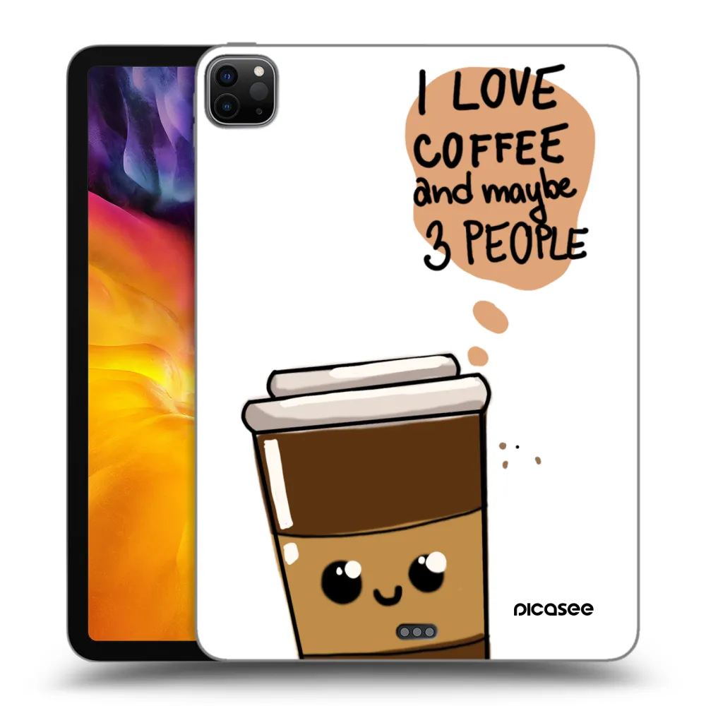 Picasee Μαύρη θήκη σιλικόνης για Apple iPad Pro 11" 2024 (7.gen.) - Cute coffee