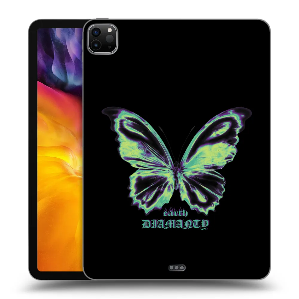 Picasee Μαύρη θήκη σιλικόνης για Apple iPad Pro 11" 2024 (7.gen.) - Diamanty Blue