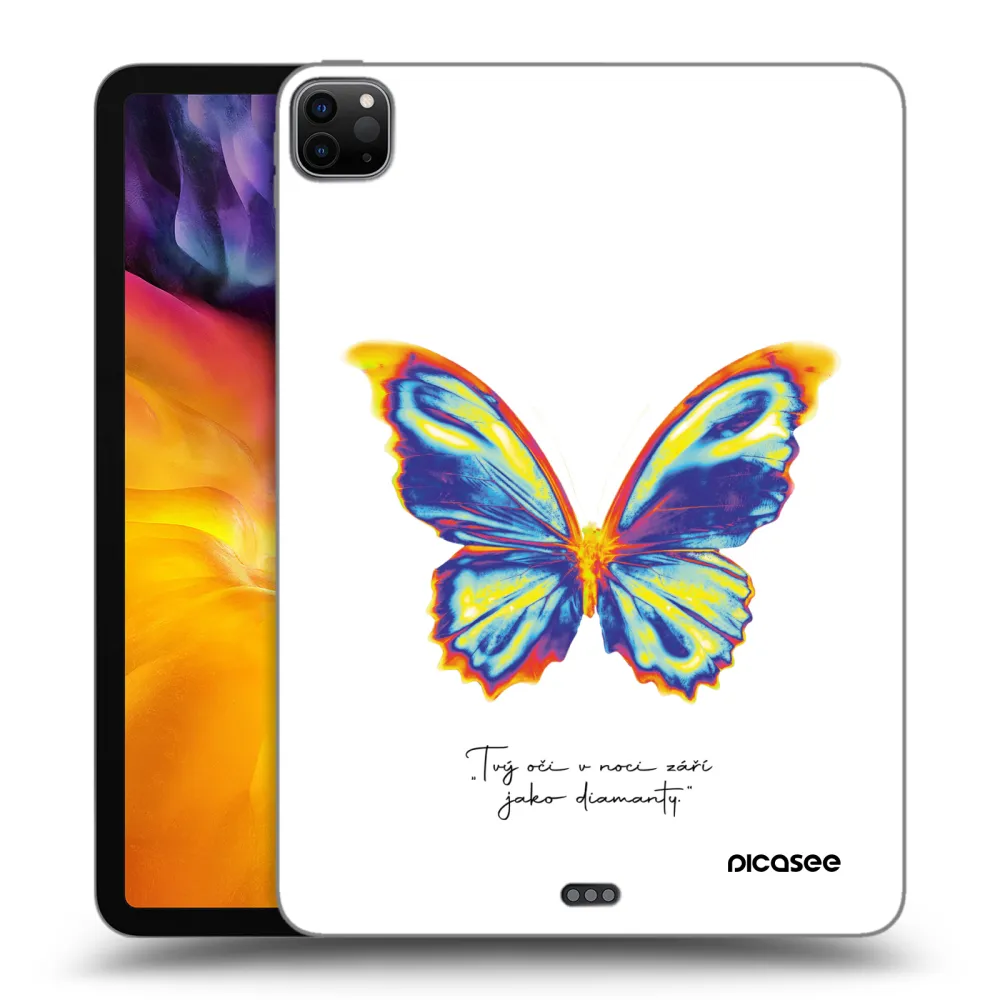 Picasee Μαύρη θήκη σιλικόνης για Apple iPad Pro 11" 2024 (7.gen.) - Diamanty White