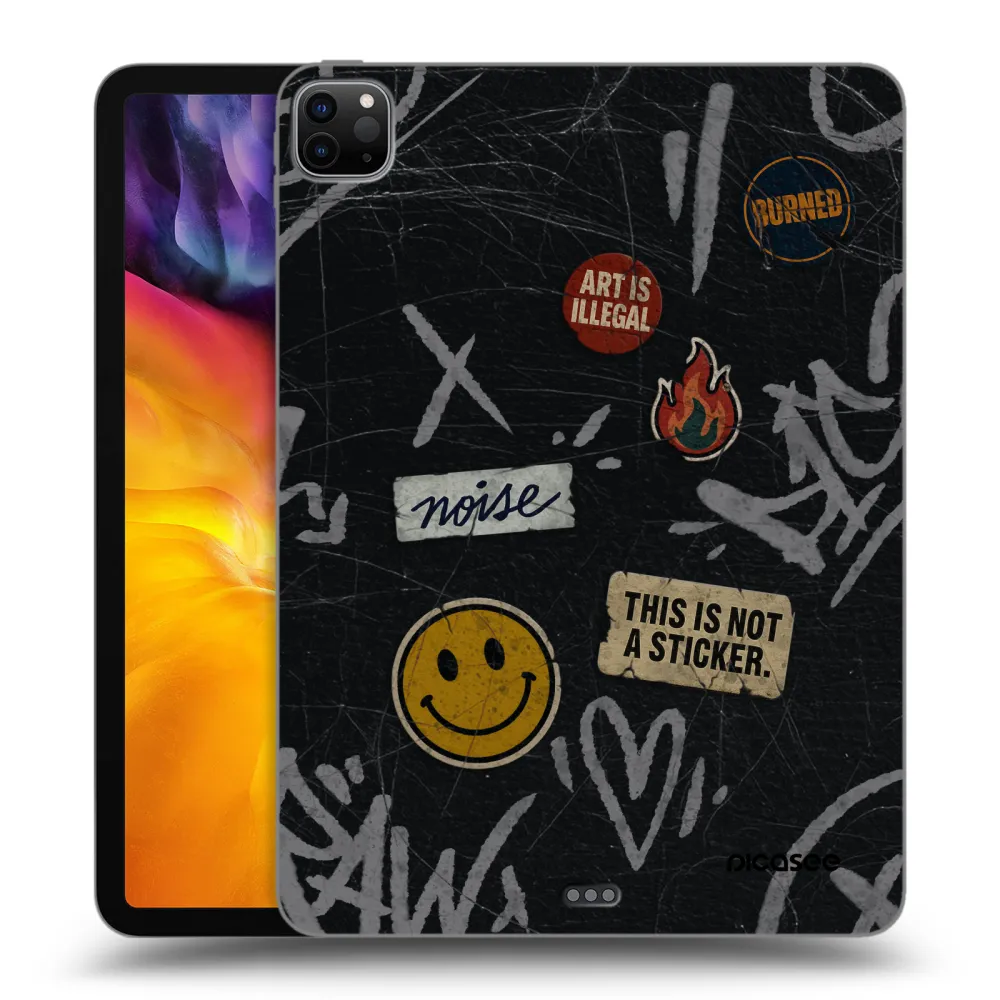 Picasee Μαύρη θήκη σιλικόνης για Apple iPad Pro 11" 2024 (7.gen.) - STICKERS x TAGS