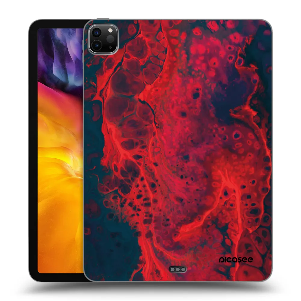 Picasee Μαύρη θήκη σιλικόνης για Apple iPad Pro 11" 2024 (7.gen.) - Organic red