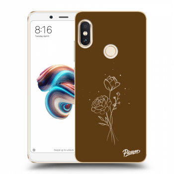 Θήκη για Xiaomi Redmi Note 5 Global - Brown flowers