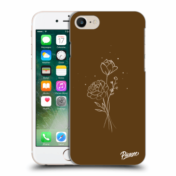 Θήκη για Apple iPhone 7 - Brown flowers