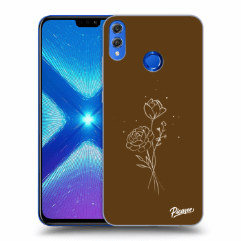 Θήκη για Honor 8X - Brown flowers