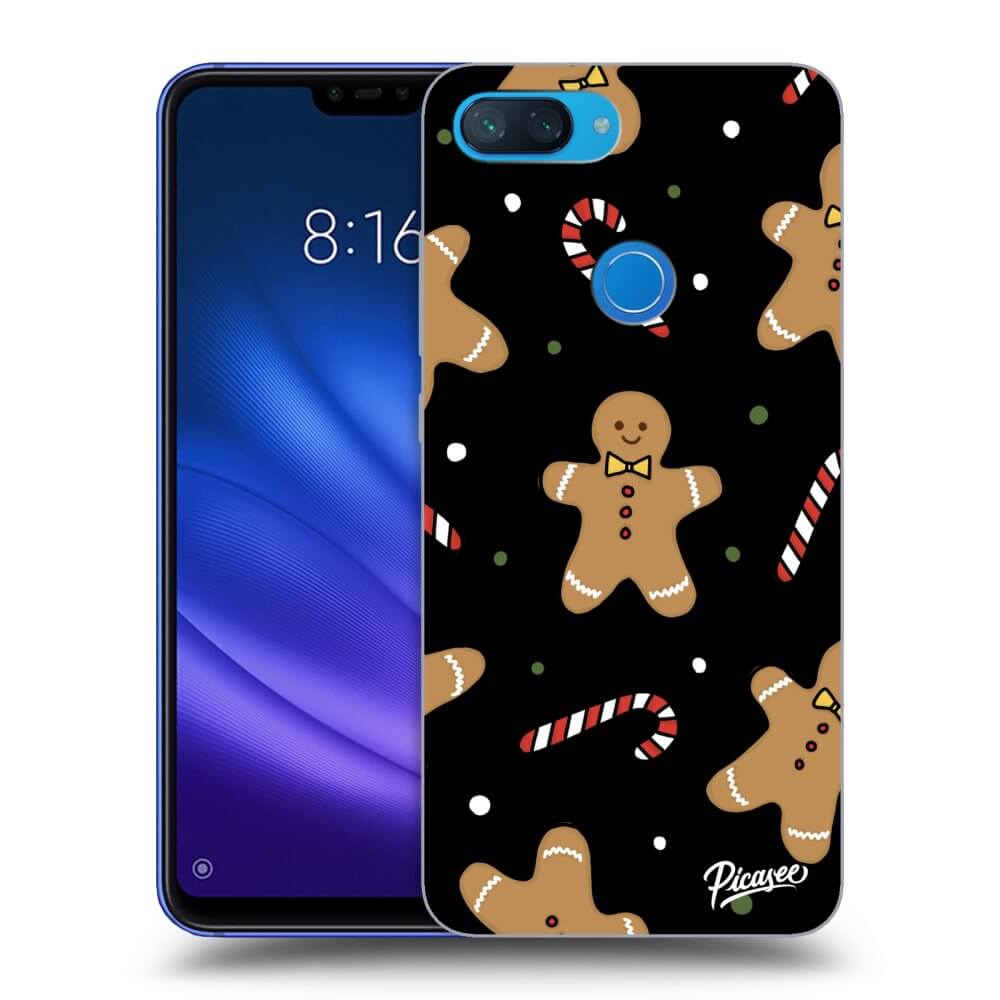 Picasee Μαύρη θήκη σιλικόνης για Xiaomi Mi 8 Lite - Gingerbread