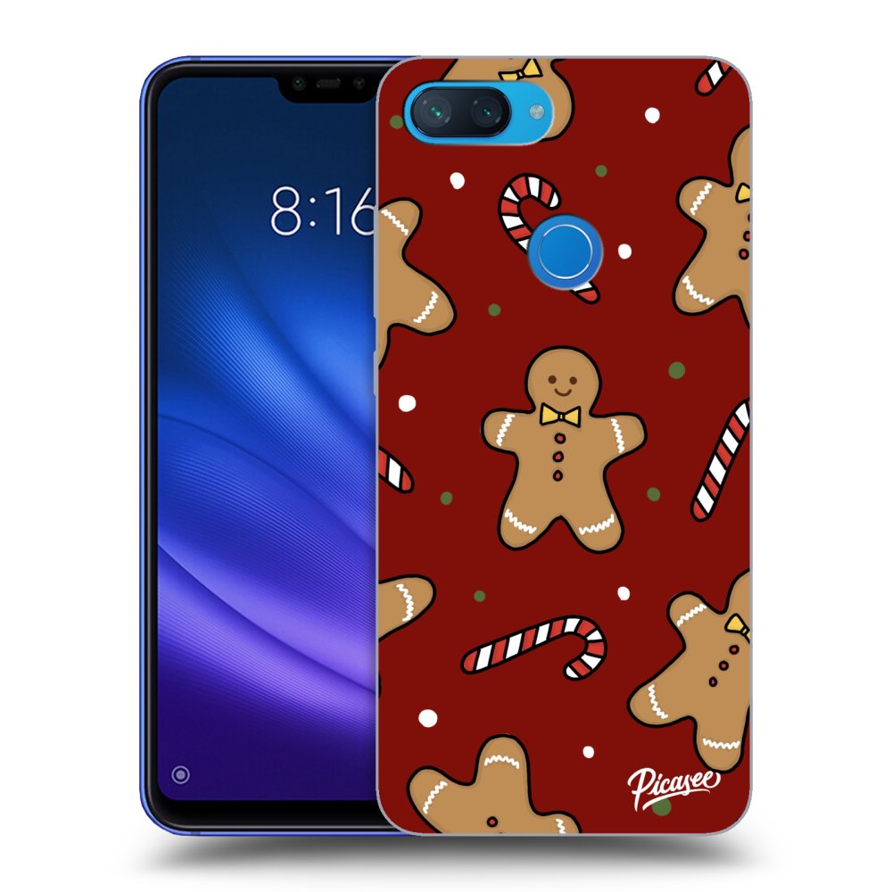 Picasee Μαύρη θήκη σιλικόνης για Xiaomi Mi 8 Lite - Gingerbread 2