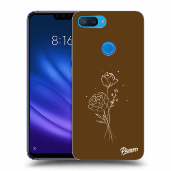 Θήκη για Xiaomi Mi 8 Lite - Brown flowers