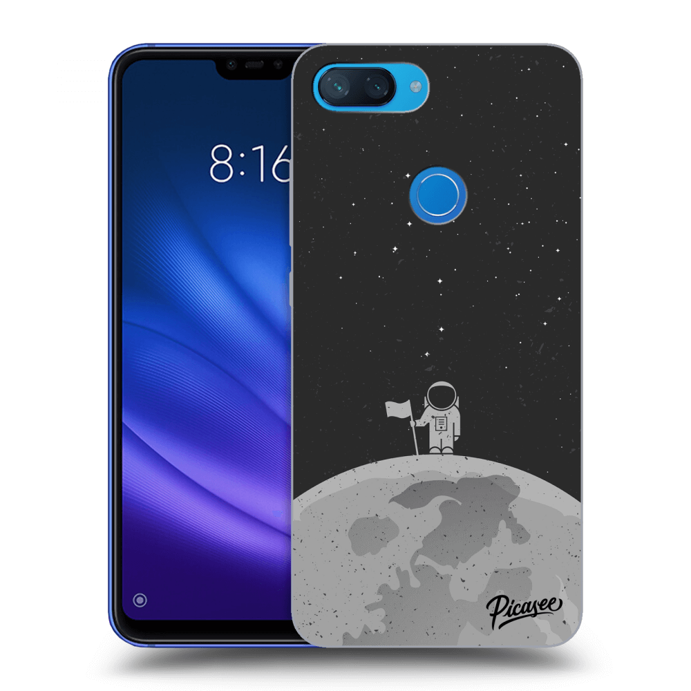 Picasee Μαύρη θήκη σιλικόνης για Xiaomi Mi 8 Lite - Astronaut