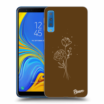 Θήκη για Samsung Galaxy A7 2018 A750F - Brown flowers