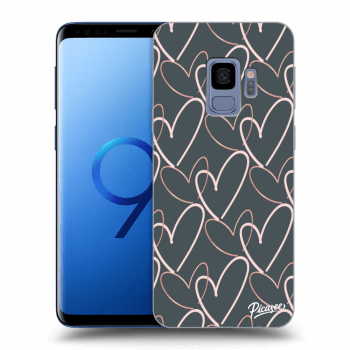 Picasee Μαύρη θήκη σιλικόνης για Samsung Galaxy S9 G960F - Lots of love