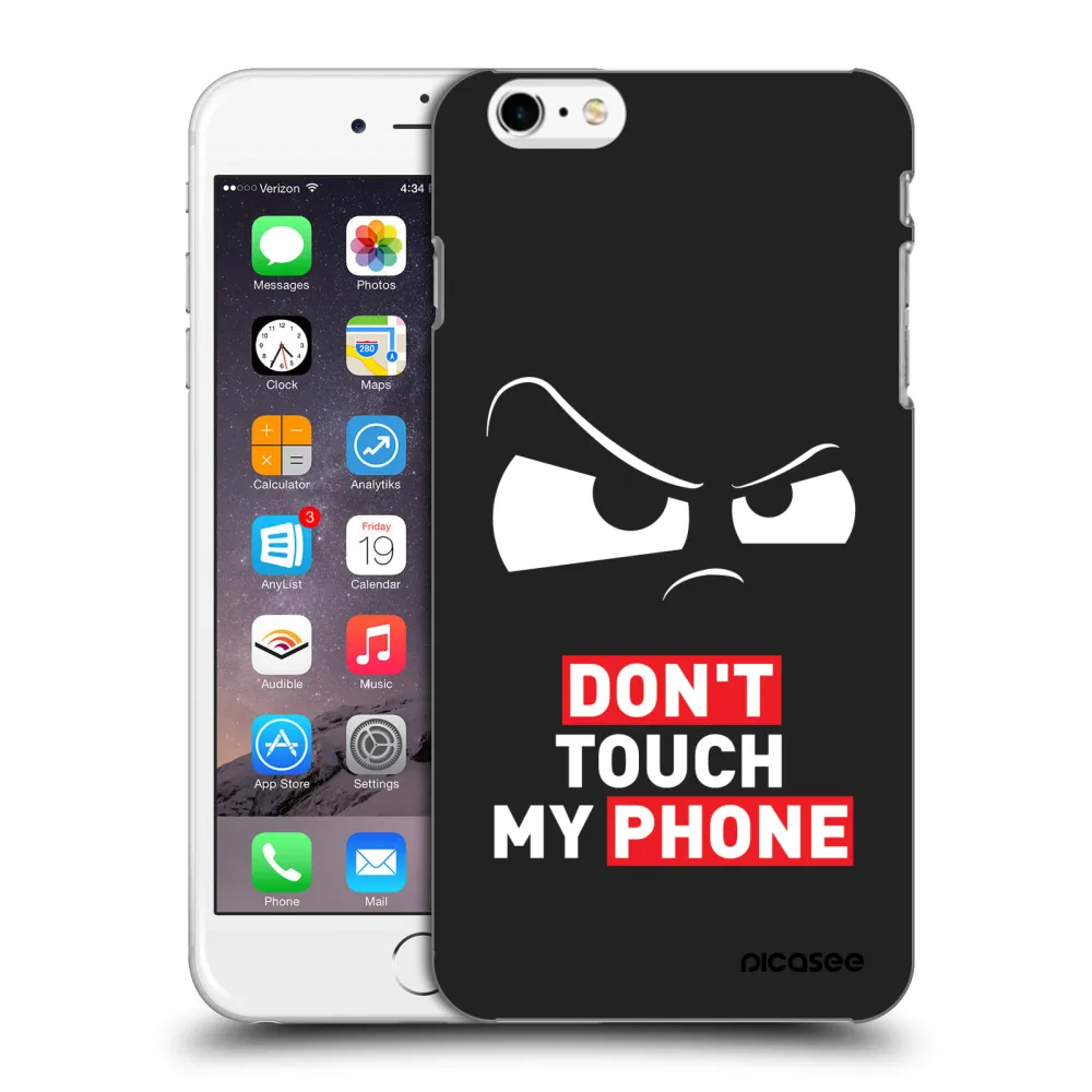 Picasee Μαύρη θήκη σιλικόνης για Apple iPhone 6 Plus/6S Plus - Cloudy Eye - Transparent