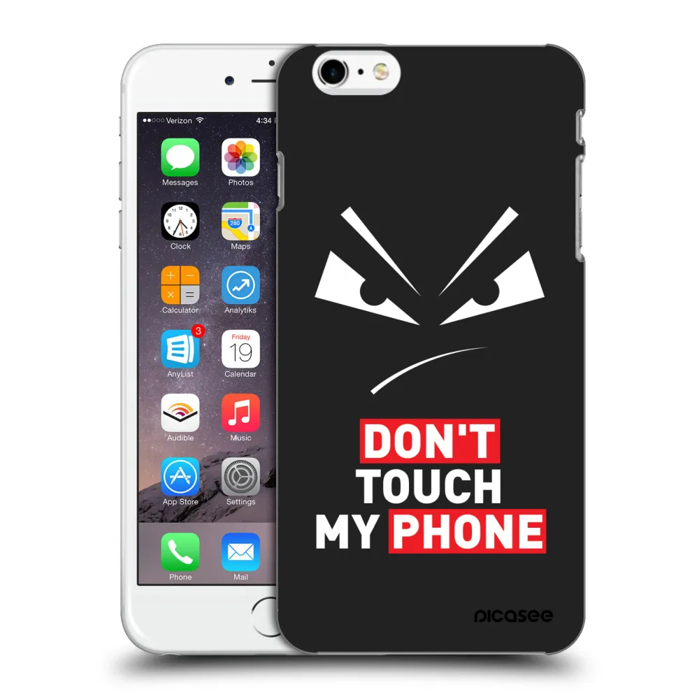 Picasee Μαύρη θήκη σιλικόνης για Apple iPhone 6 Plus/6S Plus - Evil Eye - Transparent